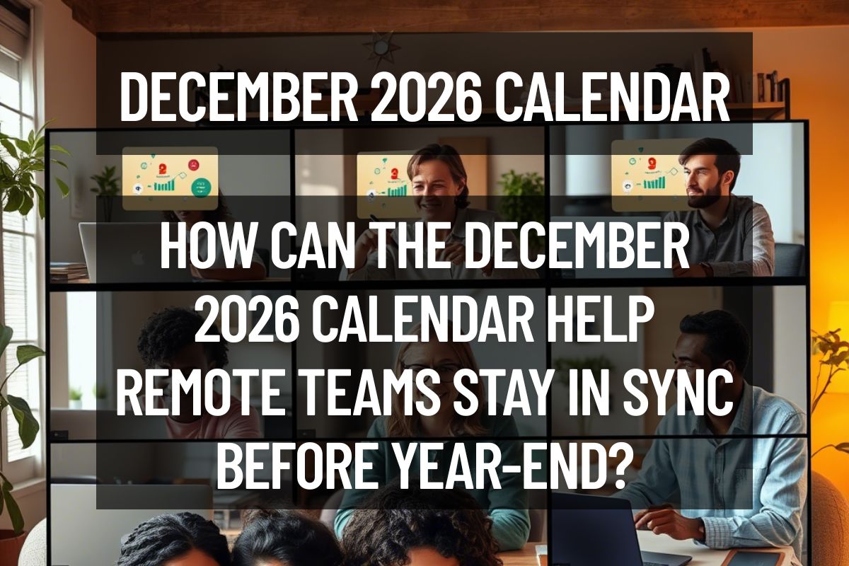 How Can the December 2026 Calendar Help Remote Teams Stay in Sync Before Year-End?